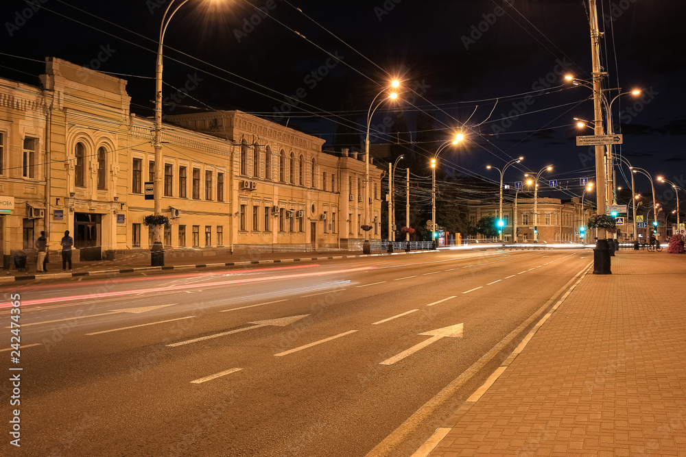 Street, roadway of the night city