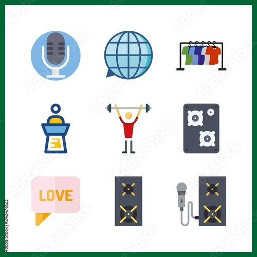 9 speech icon. Vector illustration speech set. chat and speaker icons for speech works