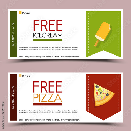 free ice cream and pizza coupon