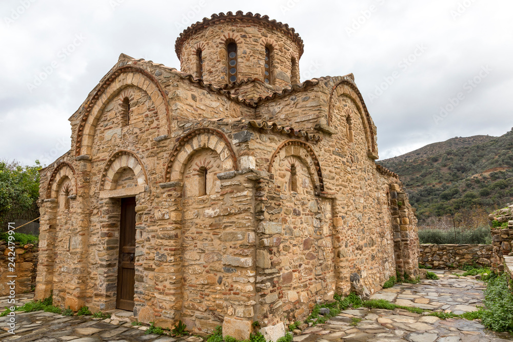 Fodele Greece 12-19-2018. Old Orthodox church at Fodele Crete Greece