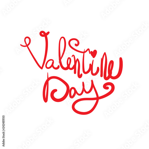 Greeting card with sign Happy Valentine's Day text. For banners,wallpapers and craft paper.Vector illustration