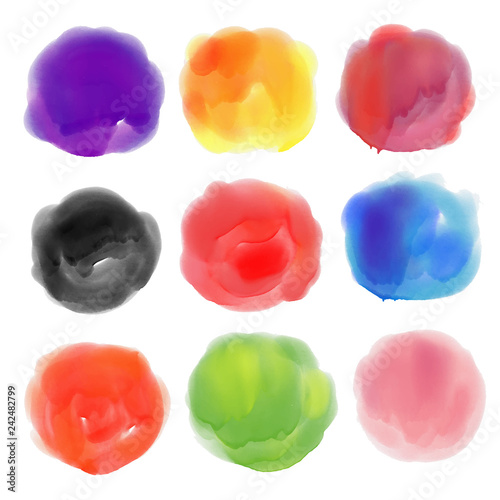 watercolor card vector design