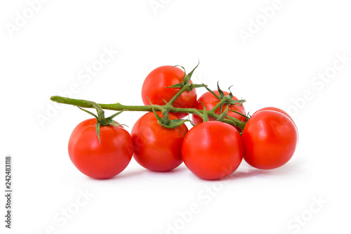 Red tomato on an isolated background.