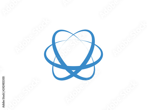 Atomic nucleus vector symbol