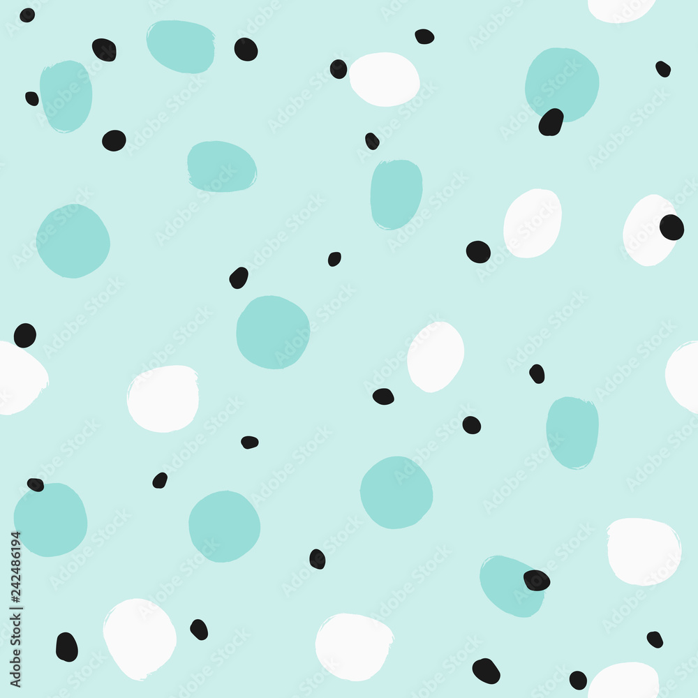 Simple seamless pattern with repeating round spots drawn by hand. Sketch, watercolor, paint. Simple seamless pattern with repeating round spots drawn by hand. Sketch, watercolor, paint.