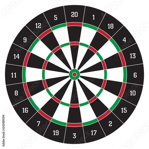Dart board vector illustration