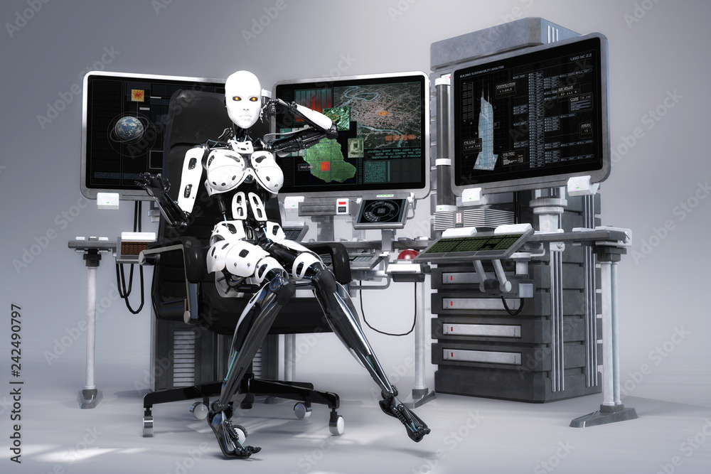 3D Illustration of a female Robot 3D Illustration of a female Robot