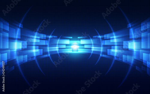 Blue Abstract Technology Background