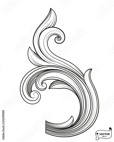 Curls and scrolls ornament for design elements.