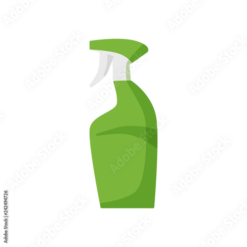 Green air brush illustration. Cleaning, house, daily routine, equipment. Household concept. Vector illustration can be used for topics like domestic life, supermarket, cleaning