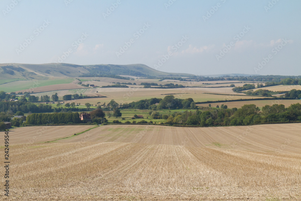 Looking toward Firle, South Downs, East Sussex, UK