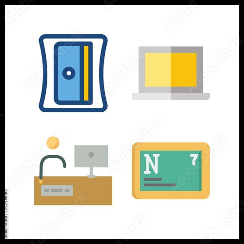 4 kitchenware icon. Vector illustration kitchenware set. sharpener and nitrogen icons for kitchenware works