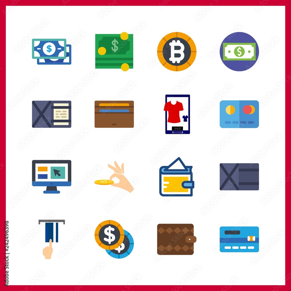 16 payment icon. Vector illustration payment set. wallet and money icons for payment works 16 payment icon. Vector illustration payment set. wallet and money icons for payment works