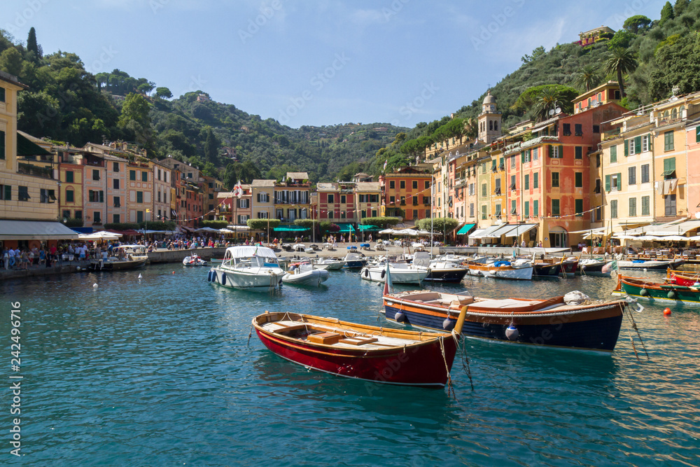 Portofino Harbour from the Sea, Liguria, Italy