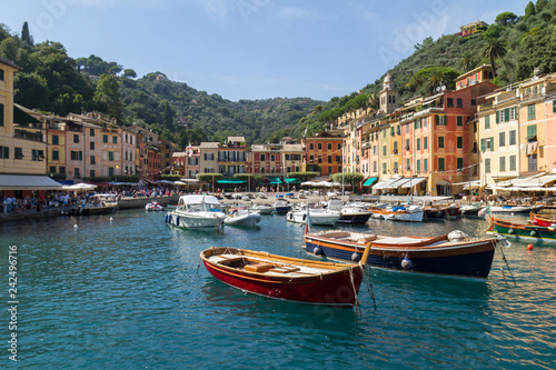 Portofino Harbour from the Sea, Liguria, Italy
