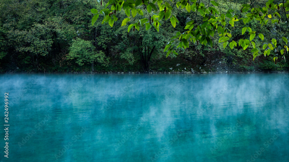 Waterfall and Lake within the colorful Plitvice National Park in Croatia Waterfall and Lake within the colorful Plitvice National Park in Croatia
