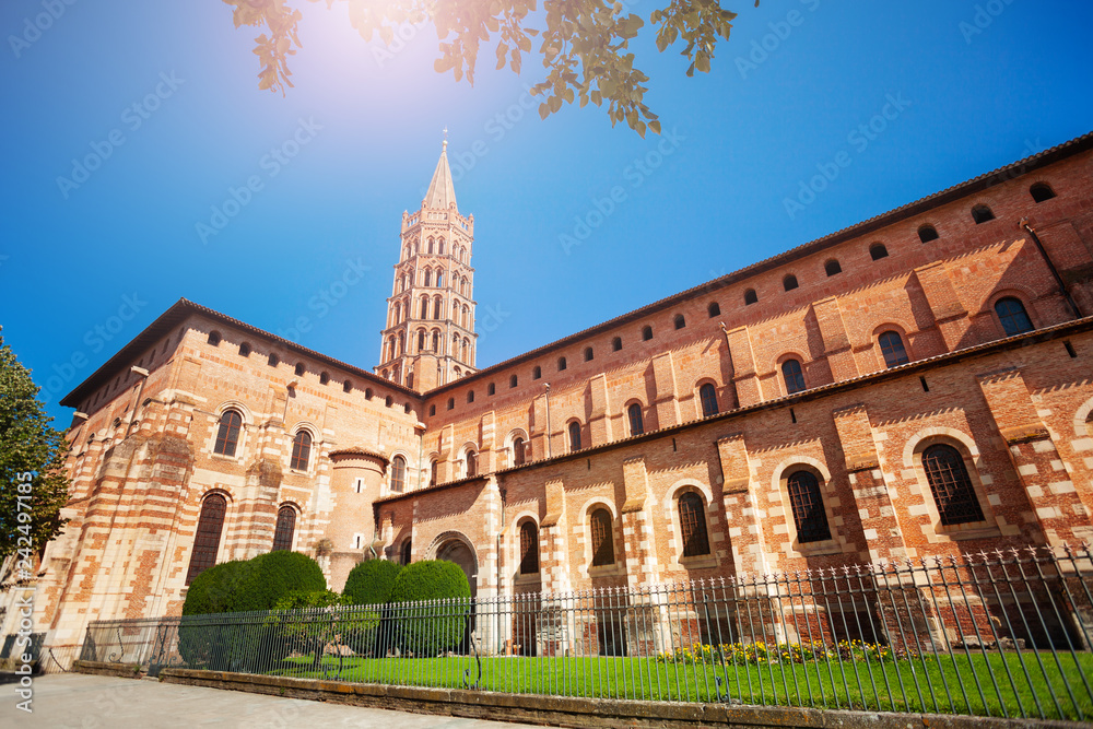 Saint-Sernin basilica in Toulouse downtown, France Europe
