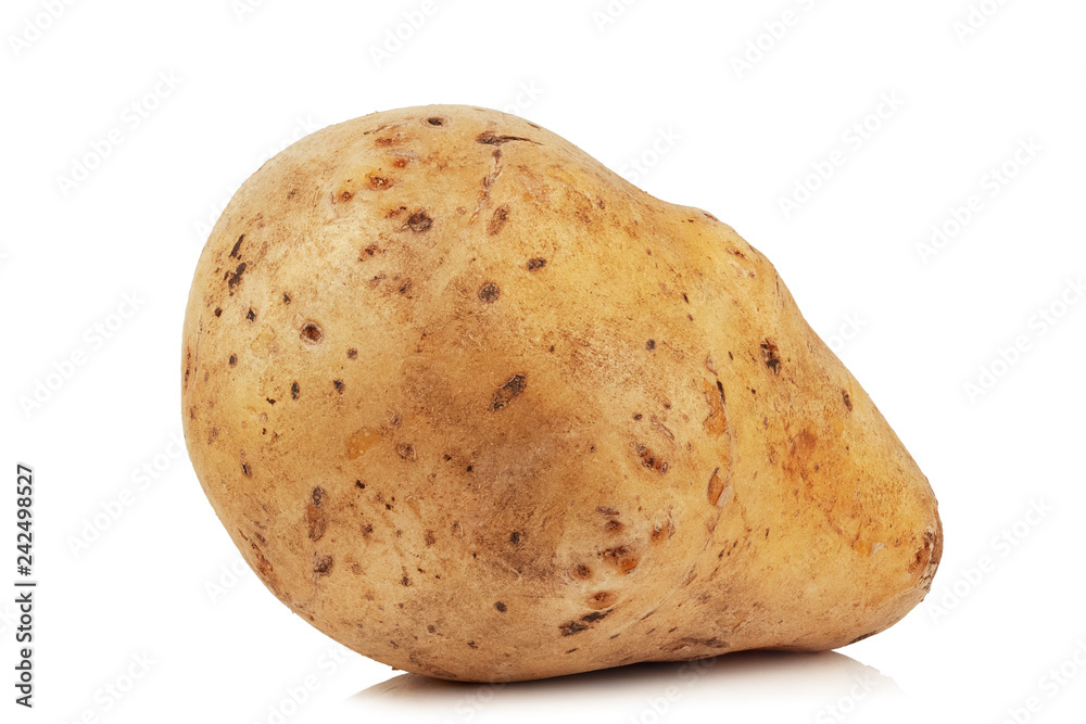 potato on white background