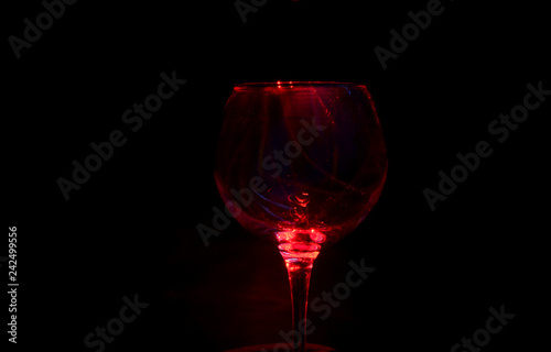 wine glass in beautiful lighting