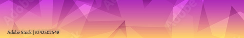 Abstract banner of translucent big stars in purple and yellow colors