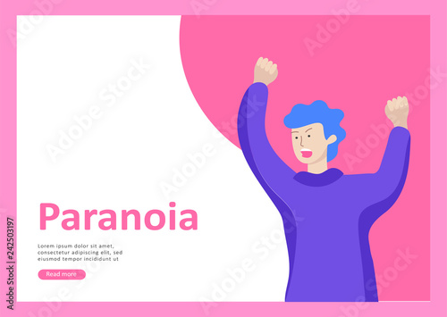 Landing page templates for psyhology mental problems, depression panic attacks, paranoia anger control, relationship family conflict, stress and misunderstanding, psychotherapy character