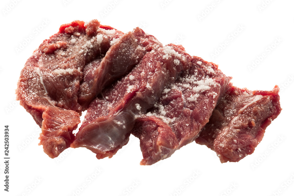 slices beef witn sea salt slices beef witn sea salt