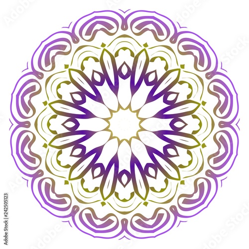 Mandala Style Vector Shapes. Decorative Cicle ornament. Floral design