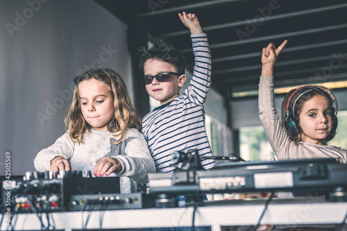Young DJs make a party at home with vinyl records