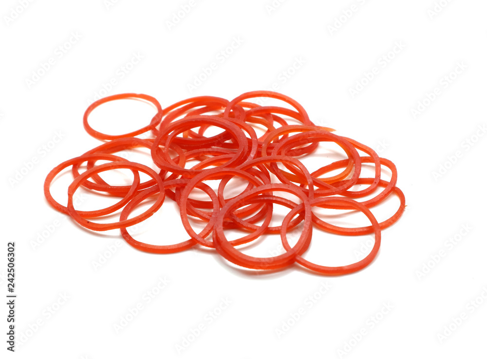 Rubber band or plastic band isolated on white background Rubber band or plastic band isolated on white background