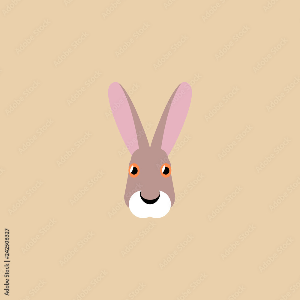 Obraz premium muzzle of a rabbit simple