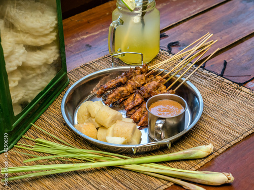 Indonesian food satay sate photo