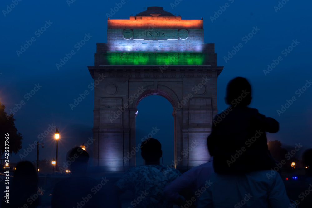 Fototapeta premium India gate at night