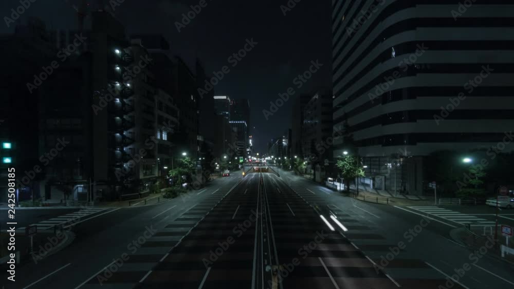 Urban city taffic night, timelapse. Urban city taffic night, timelapse.