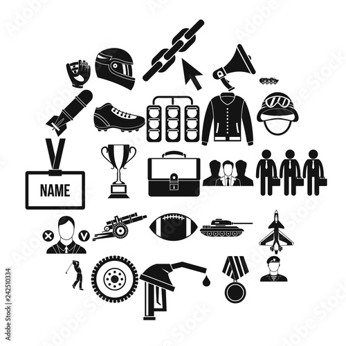 Conquest icons set. Simple set of 25 conquest vector icons for web isolated on white background