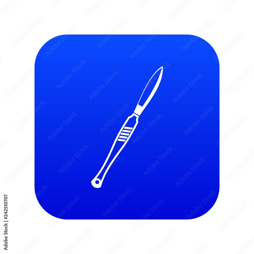 Stainless medical scalpel icon digital blue for any design isolated on white vector illustration Stainless medical scalpel icon digital blue for any design isolated on white vector illustration