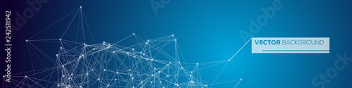 Neural network concept. Connected cells with links. High technology process. Abstract Vector Background