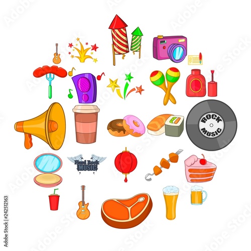 Cocktail icons set. Cartoon set of 25 cocktail vector icons for web isolated on white background