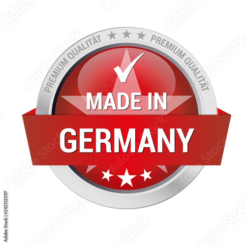 rotes Gütesiegel für made in Germany
