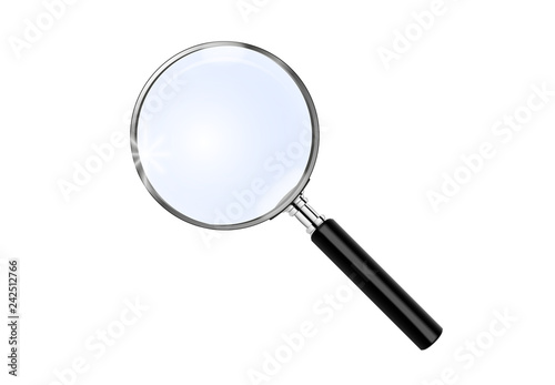 realistic looking magnifying glass vector