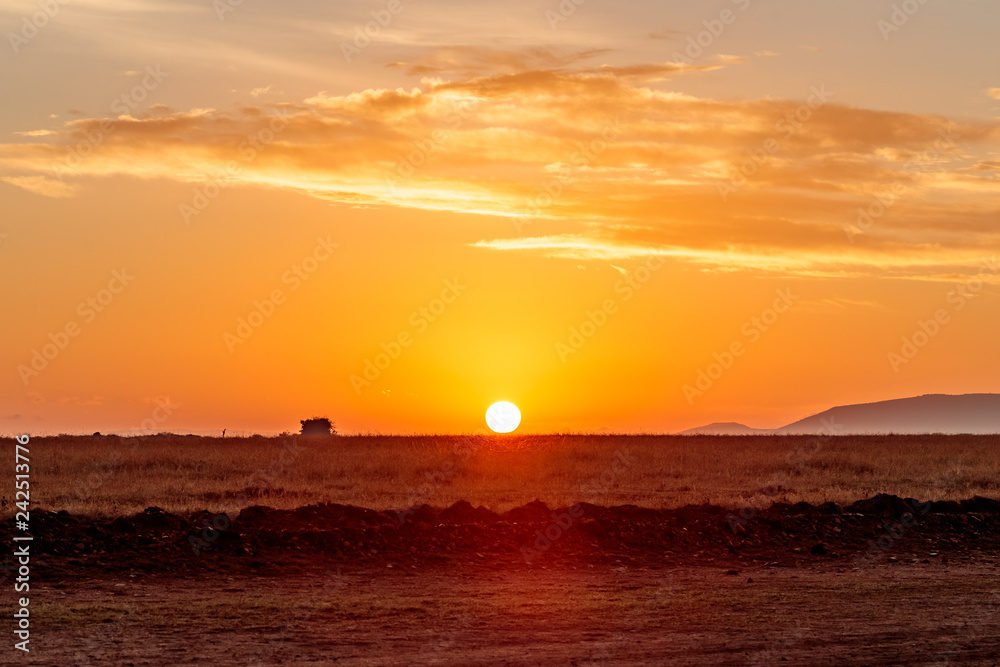 sunrise on Masai Mara
