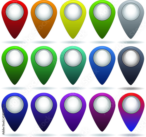 Free Download Colorful buttons- pointers. Vector graphics - GFXLoad