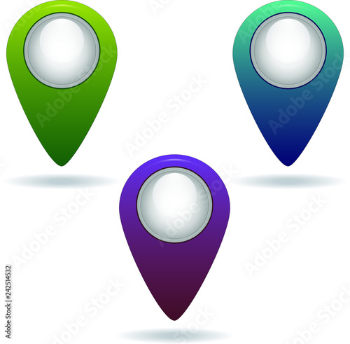 Free Download Colorful buttons- pointers. Vector graphics - GFXLoad