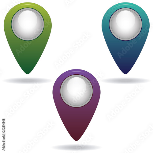 Free Download Colorful buttons- pointers. Vector graphics - GFXLoad