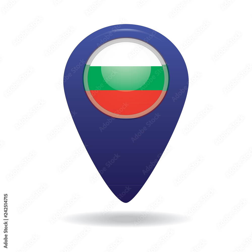 button with the image of the flag of the Bulgaria. Vector graphics button with the image of the flag of the Bulgaria. Vector graphics