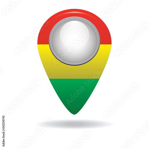 Free Download button with the image of the flag of the Bolivia. Vector graphics - GFXLoad