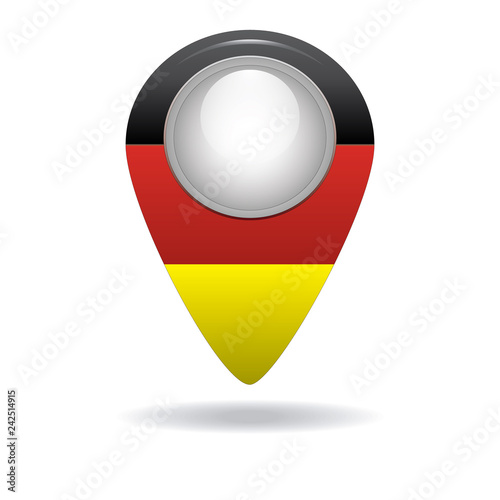 button with the image of the flag of the Germany. Vector graphics