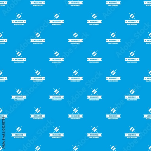 Work machinery pattern vector seamless blue repeat for any use