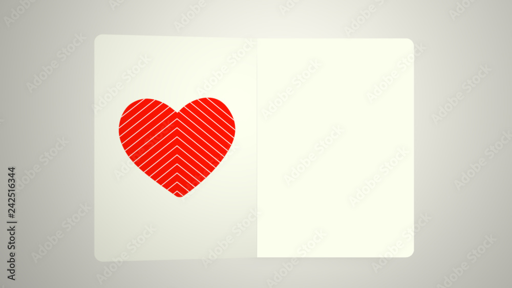 animated letter that opens with a Valentine theme cover, ideal footage for Valentine's Day for couples in love