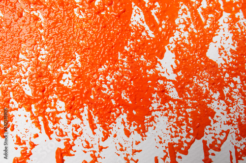 Orange Paint Splatter Abstr...