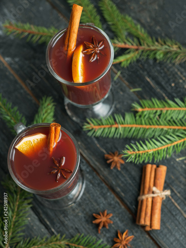 Winter cocktail mulled wine